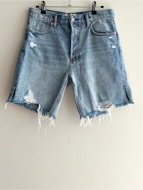 We The Free Surf’s Up Sequoia Mid Length Button Fly Denim Shorts, Size 26